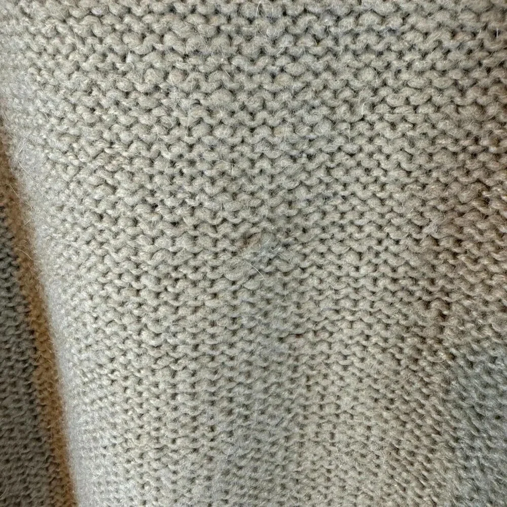 J Crew Womens Sweater Camel Long Sleeve Alpaca  wool blend Cable Knit Size Small - Picture 8 of 9